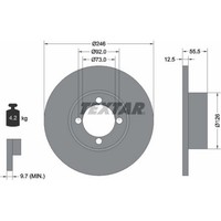 2X Textar 92010700 Bremsscheibe FüR Opel Rekord Ascona Manta Kadett 81 86 87 88