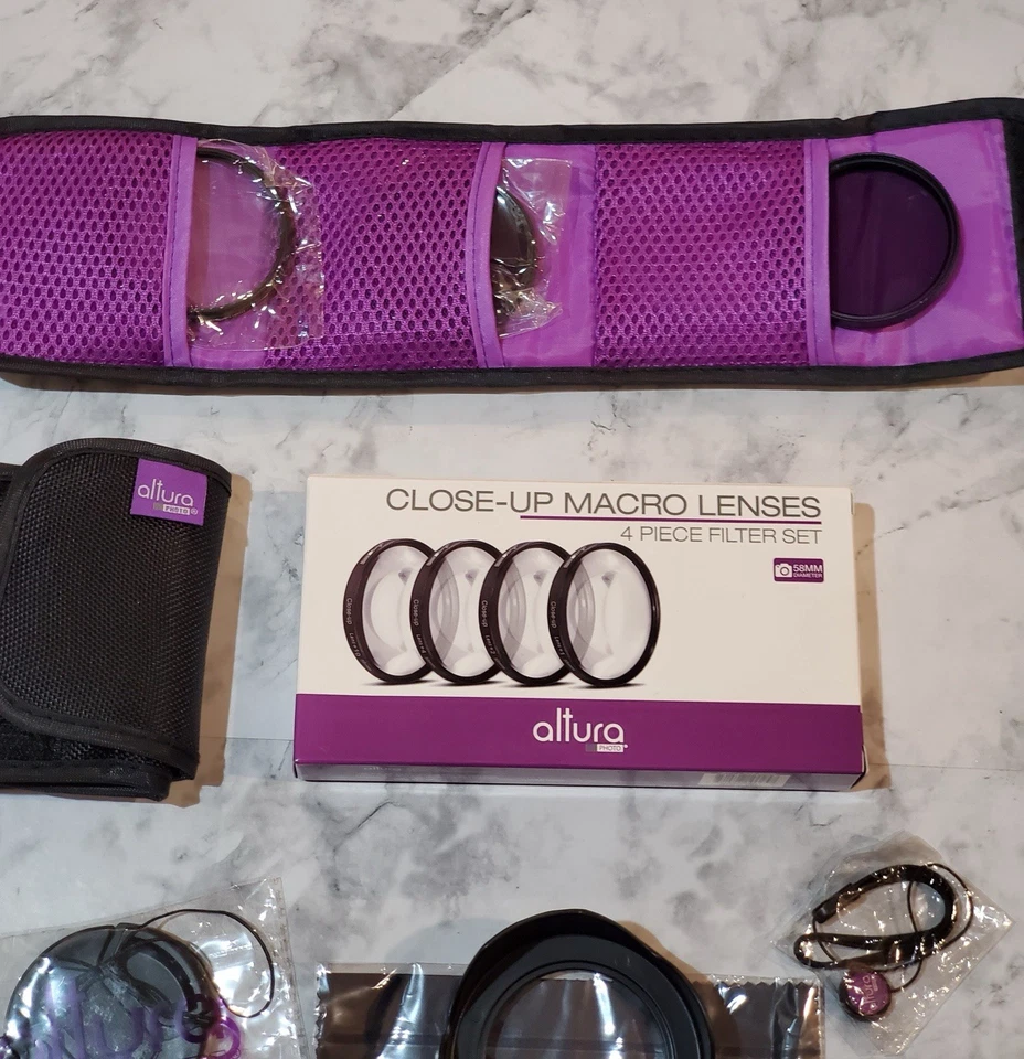 Altura Photo Close-up Macro Lenses 4 Pc. Plus Accessories 58 MM - Image 2 of 4