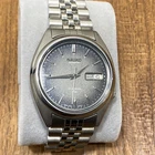 1970s Vintage Seiko 5 7019-8180 Automatic Grey Textured Dial Day Date Japan 17J