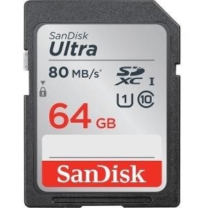 Sandisk Ultra. Kapazität: 64 GB Flash-Kartentyp: SDXC-Flash-Speicherklasse: Klasse 1