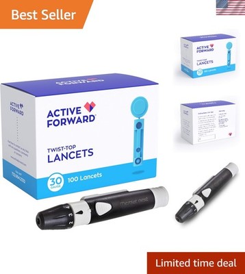 Microlet Lancing Device & 100 Easy-Pain 30G Lancets - At-Home Blood Testing Kit