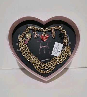Juicy Couture Gold Chain Belt with Charms Heart Cherry  display picture 1