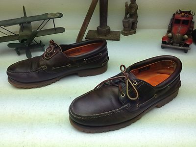 TIMBERLAND OXBLOOD LEATHER STITCHED LACE UP SLIP ON LOAFER  display picture 1