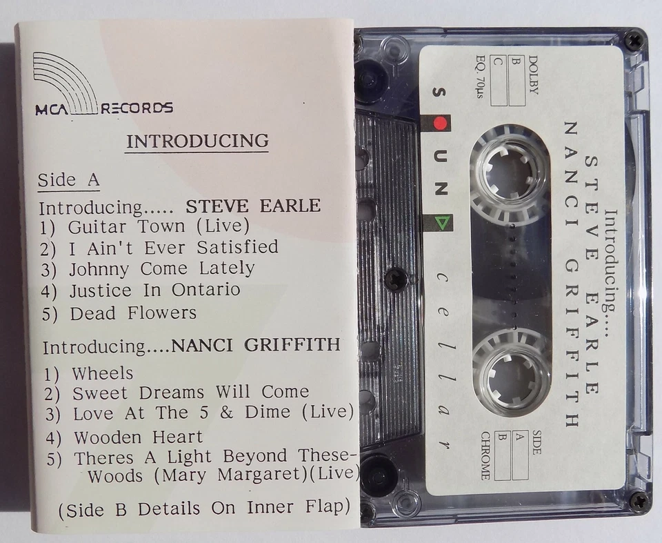 Pogues STEVE EARLE Cassette Introducing NANCI GRIFFITH PROMO ONLY Studio Tape - Image 3 of 4