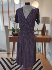 NEXT PURPLE MIX AZTEC V-NECK MAXI DRESS SIZE UK6 NEW WITH TAGS