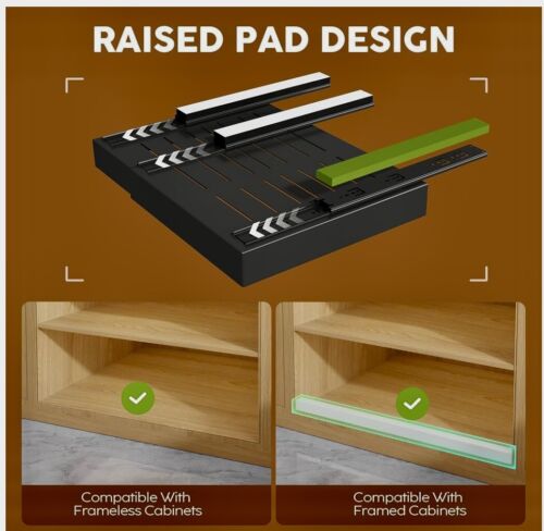 2 Pack Expandable Pull Out Cabinet Organizer 21” Roll Out Shelves - Picture 2 of 7