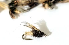 F Flies - Brown/Tan - Size 18 hook - (6) Hand Tied in USA - Trout Flies - NEW