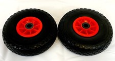 2 x New Go Kart Trolley / Jockey Wheel Pneumatic 260mm (10Inch) Fishing Buggy