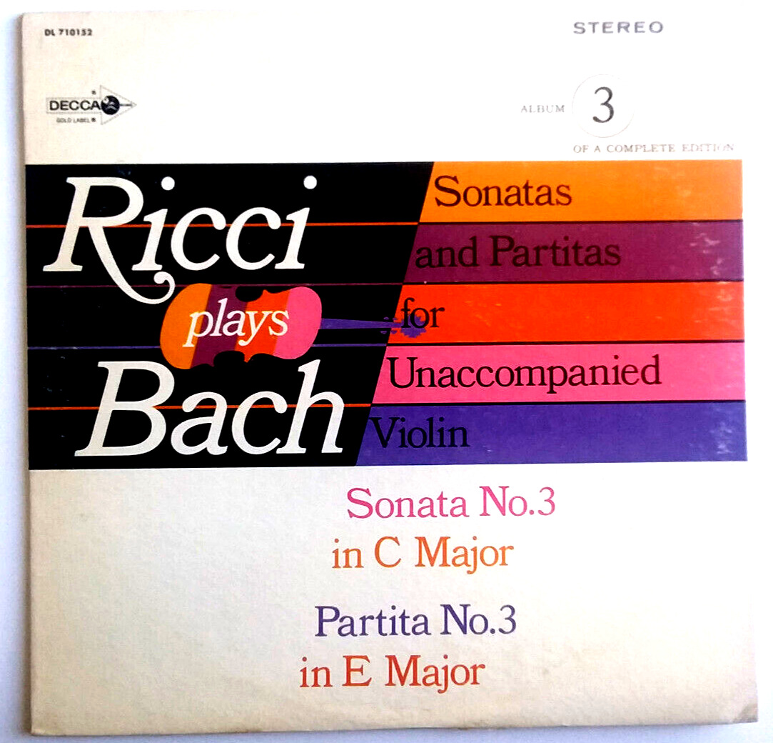 RUGGIERO RICCI - Plays BACH Sonatas Partitas - Vinyl LP DECCA DL 710142  PROMO