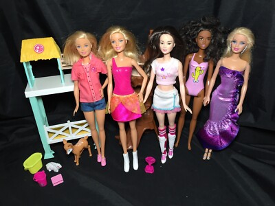 Barbie Doll Career Bundle Vet, Ice Skater, Footballer, Swimmer, Movie  Star UK