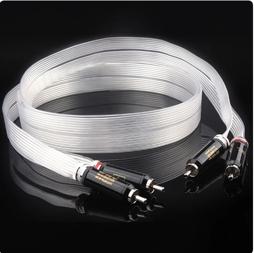 HiFi RCA Cable Audio Signal Cable 7N OCC Silver-Plated Cord Rhodium Connectors - Picture 12 of 12