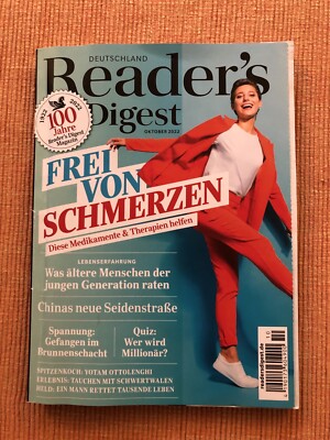 Readers Reader's Digest* Oktober 2022* Magazin 10 22* u.a. Frei von Schmerzen*