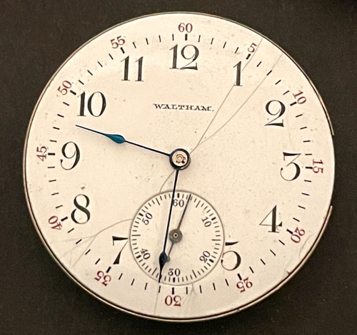 Antique 1901 Lady Waltham Model 1890 Pocket Watch Movement Parts/Repair 6s 16j