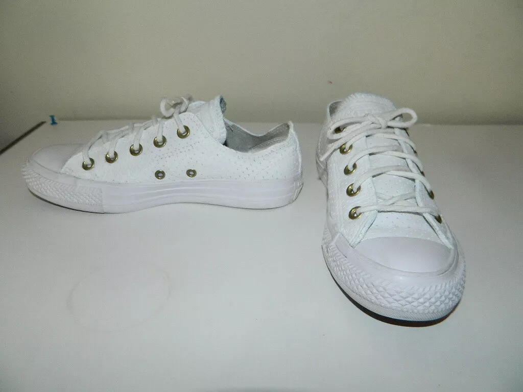 Converse all best sale star perforated leather