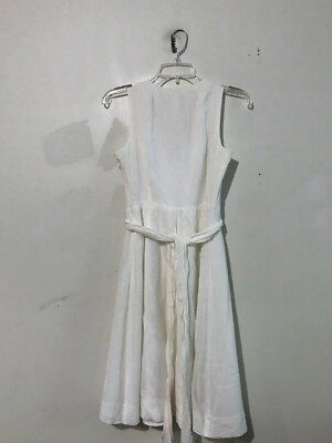J. Crew Petite Size 2 Cream Cotton Linen Dress Women Formal Modern Style#  83354 | eBay