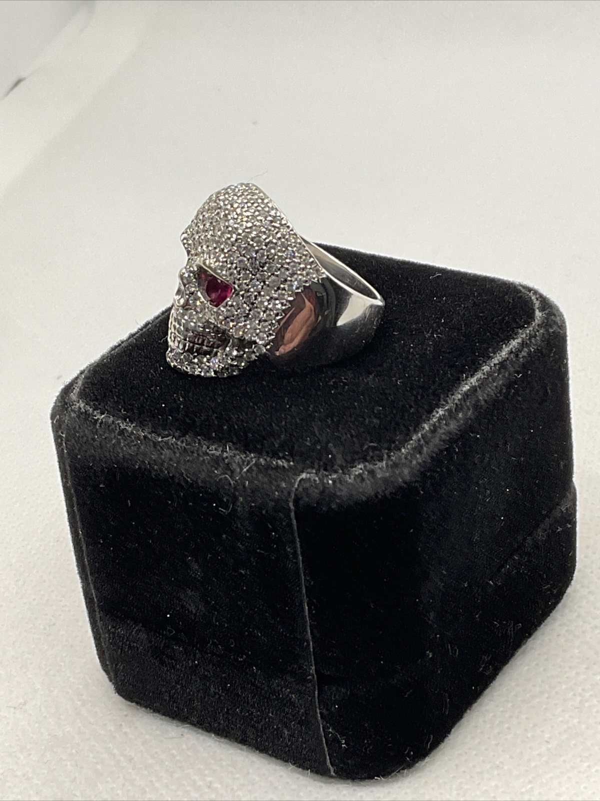 IMPRESSIVE Solid 14K White Gold Created Ruby & Ge… - image 18