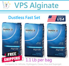 Dental Chromatic Alginate - High Precision Algin, Easy Mixing Fast Set 1-3 Bags