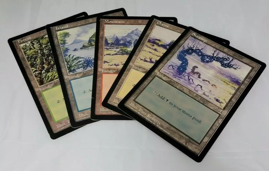 MTG Oversized Basic Arena Lands Full Set of all 5 Tony Roberts