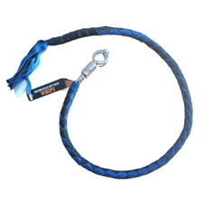 Genuine Leather Motorcycle 42" Get Back Whip for Handlebar Fringed Biker Whip BL