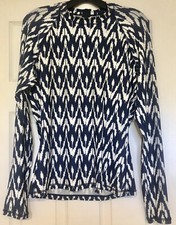 J. Crew Rash Guard Long Sleeve Size L Back Zip Polyamide Elastane Blend