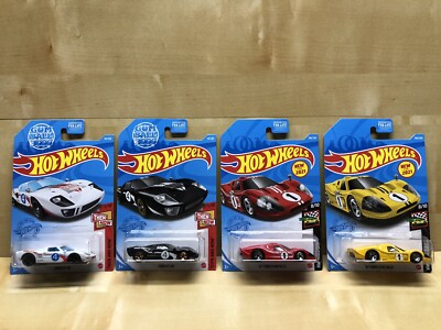 Hot Wheels 67 Ford GT40 Red Yellow Gum Ball 3000 White Black