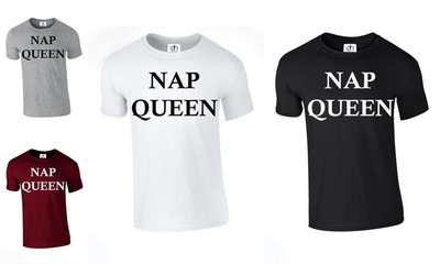 T-Shirt Nickerchen Queen Tumblr Schlaf Napping Pyjama Geschenk Nachtwäsche (NAP, T-SHIRT)