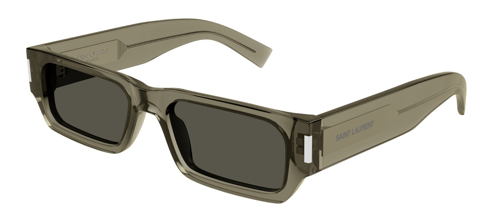 Saint Laurent SL 660 occhiali da sole marrone trasparente verde grigio (003)
