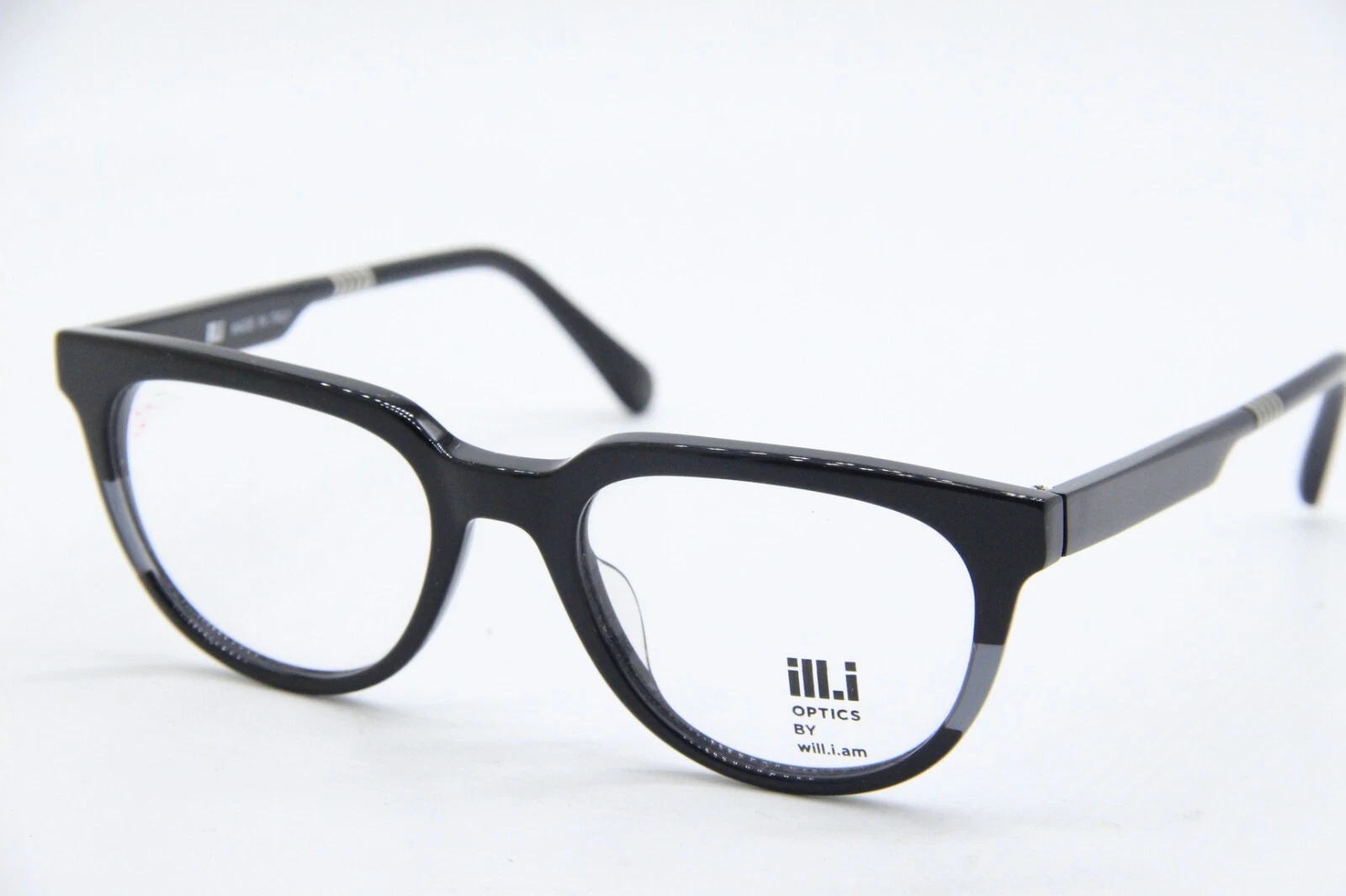 ILL.I BY WILL.I.AM WA 007V03 BLACK SILVER AUTHENTIC FRAMES EYEGLASSES 52 19