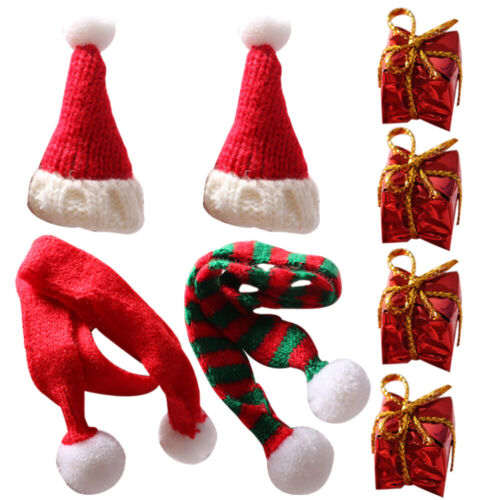 Red Plush Mini Santa Hat Child Knitted Model Hats for Crafts - Picture 1 of 16