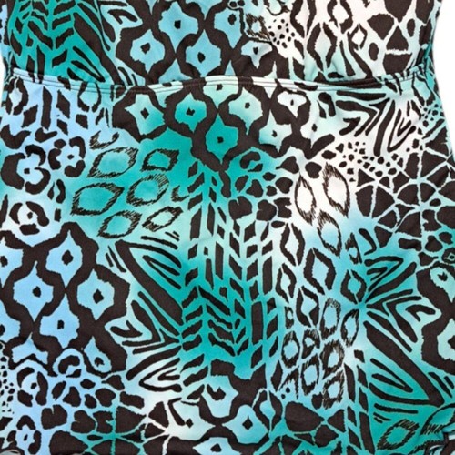 Leilani Damen Tankini Oberteil Tiermotiv blau Reise Urlaub Strand Oberteil Gr. 6 - Bild 3 von 9
