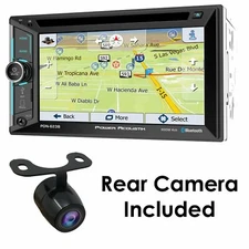 Power Acoustik PDN-623B 6.2" Double-Din CD/DVD Bluetooth GPS Navigation + CAM