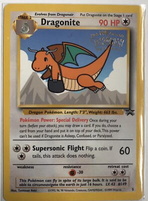 Pokemon Dragonite Black Star Promo 90HP Stage 2 NM LV 43 #149 | eBay