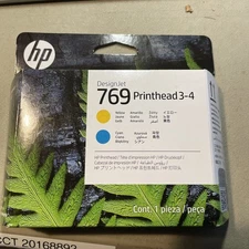 2026 GENUINE HP #769 Yellow/Cyan PRINTHEAD DesignJet XL 3800 7K5U6A NEW SEALED