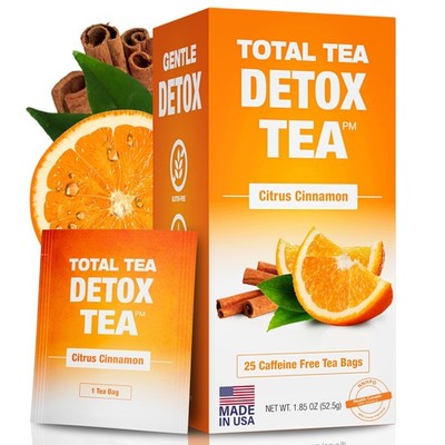 Total Tea SIimming Detox Tea Caffeine Free  25 Day Detox  Herbal Tea with Cha...