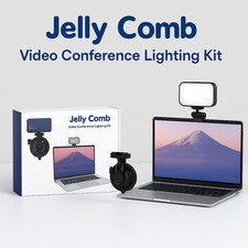 Jelly Comb Video Conference Light Kit 50 LED Rechargeable Clip for Video Calls