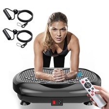 Vibration Plate Exercise Machine Whole Body Workout Lymphatic Drainage Black