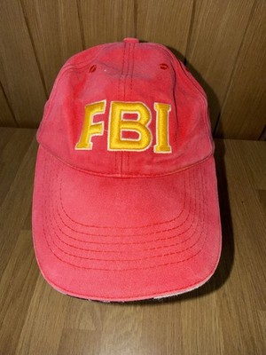 Vintage FBI Red Baseball Cap King Cap One Size Fits All Adjustable