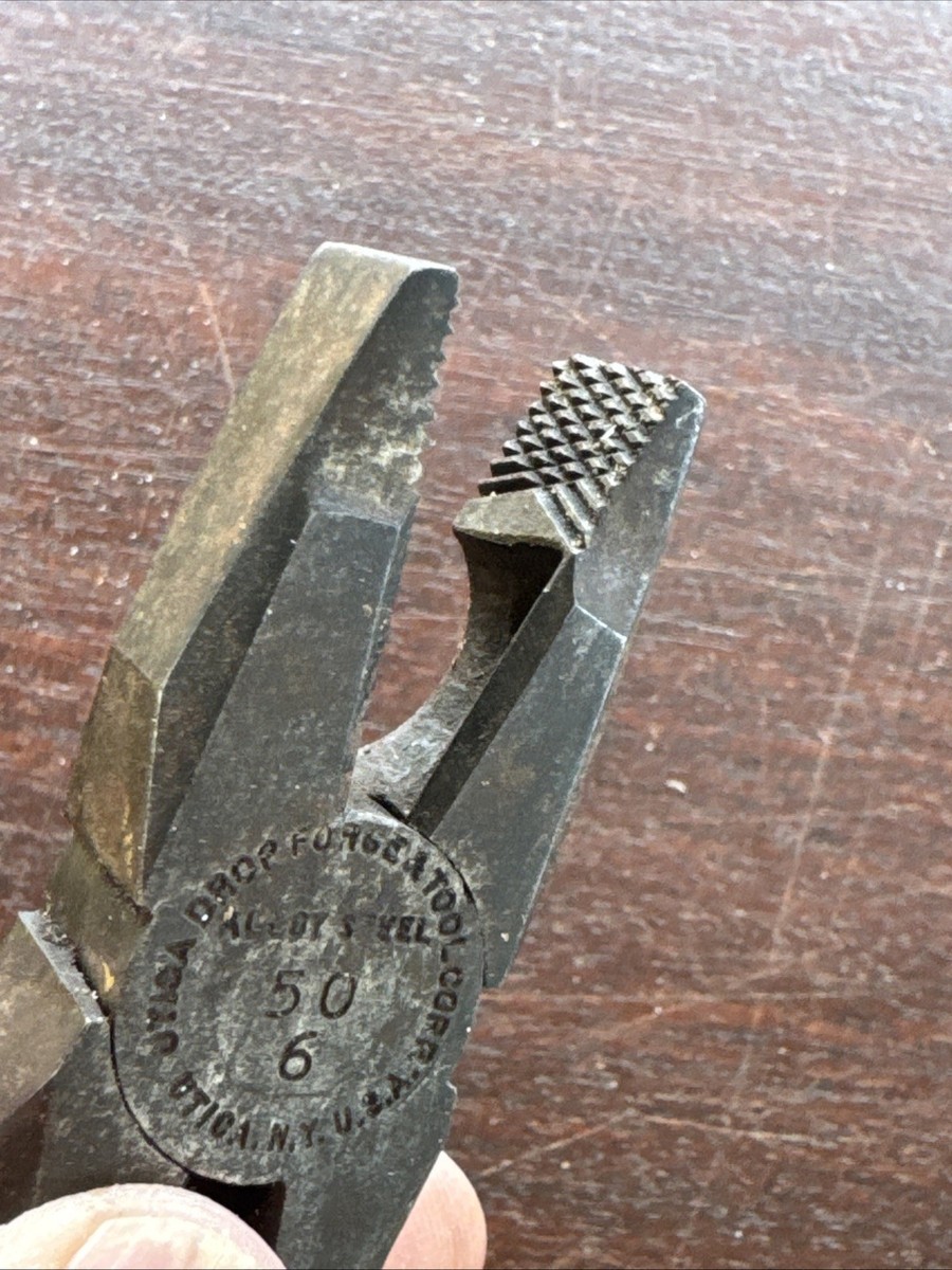 Utica Tools Vintage 50-6 Lineman Pliers Made In USA Made | eBay