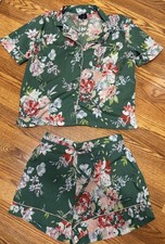 Cynthia Rowley Floral Lounge Pajama Short Set Sleepwear Women’s Medium