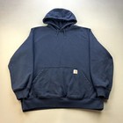Carhartt Rain Defender Hoodie Sweatshirt Adult XL Navy Blue Heavyweight Outdoor