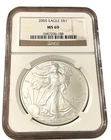 2005 American Silver Eagle $1 Coin NGC MS 69