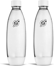 SodaStream 1L Slim Carbonating Bottles, White...