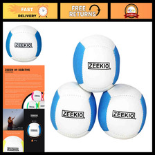 Professional UV Reactive Juggling Balls Set of 3 - 6-Panel Synthetic Leather, Mi