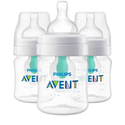 Philips AVENT  anti colic Baby Bottle w Nipples  4oz/ 9oz Lot of 7 bottles