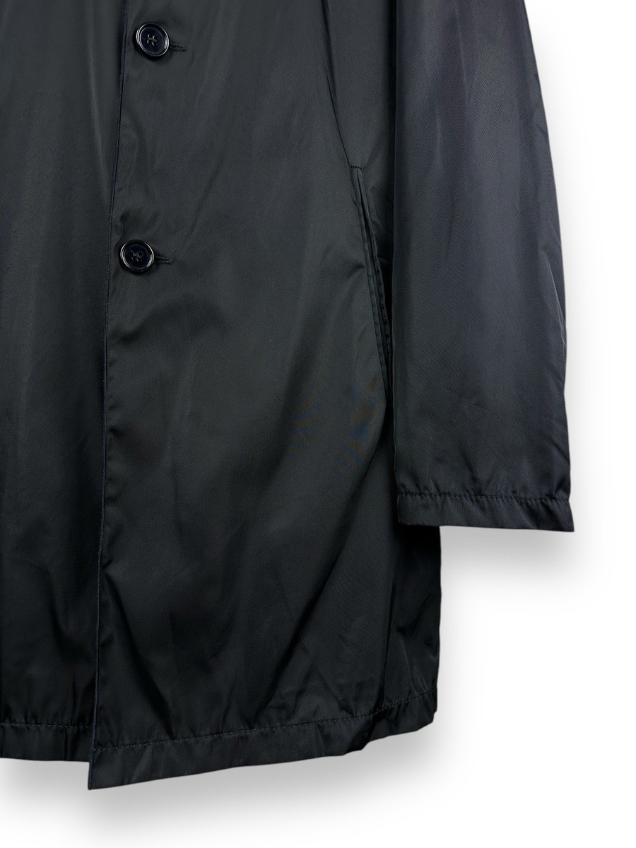 Vintage Prada Nylon Mac Coat Jacket Size Men's 46 IT Made In Italy