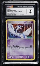 CGC 4 Lugia 29/115 EX Unseen Forces Reverse Holo Stamped Pokemon Card