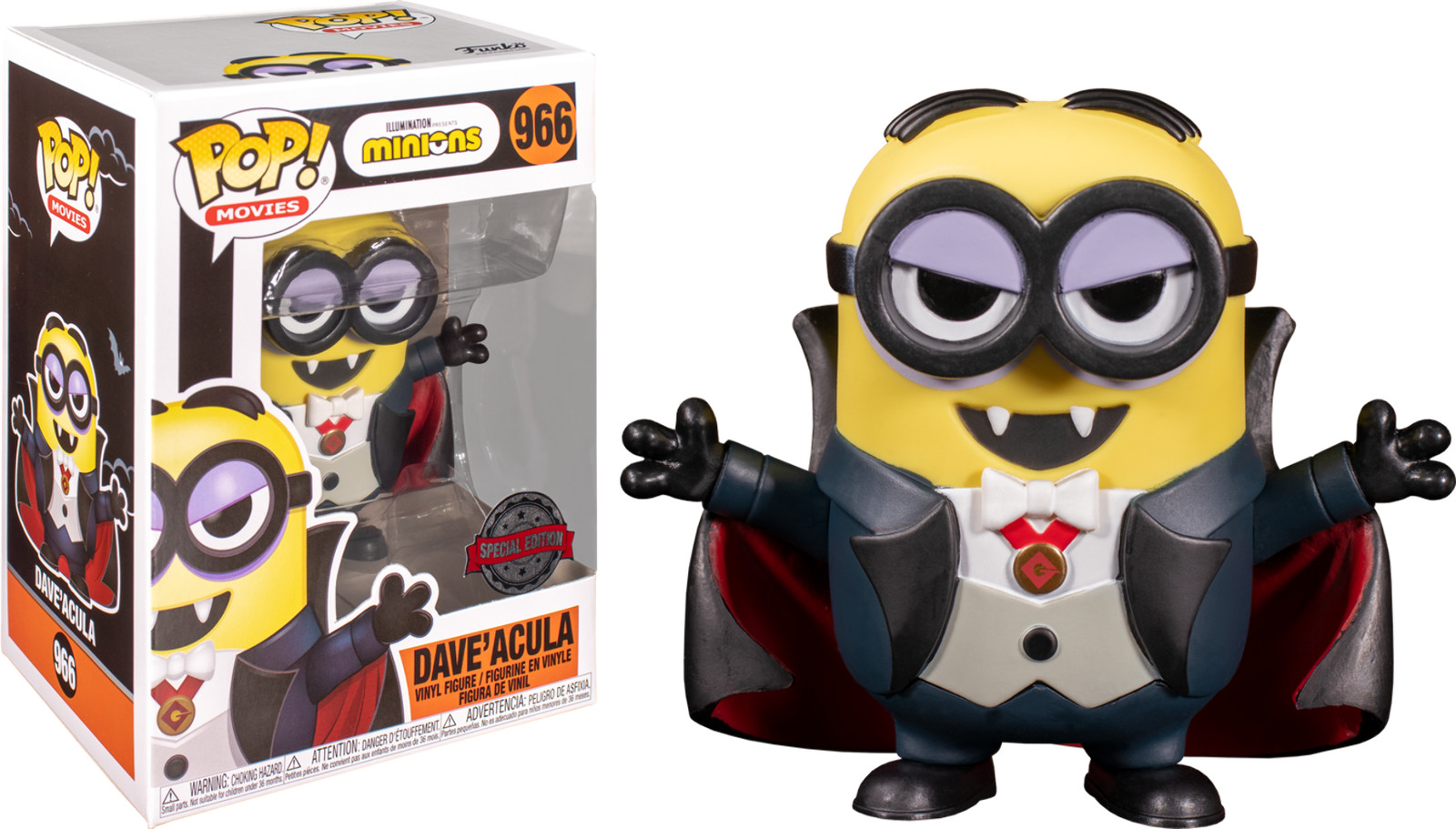 Funko Pop! Minions Dave'Acula Exclusivo #966