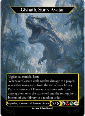 Gishath, Sun's Avatar - Full Art Altered Art Custom Proxy Cards