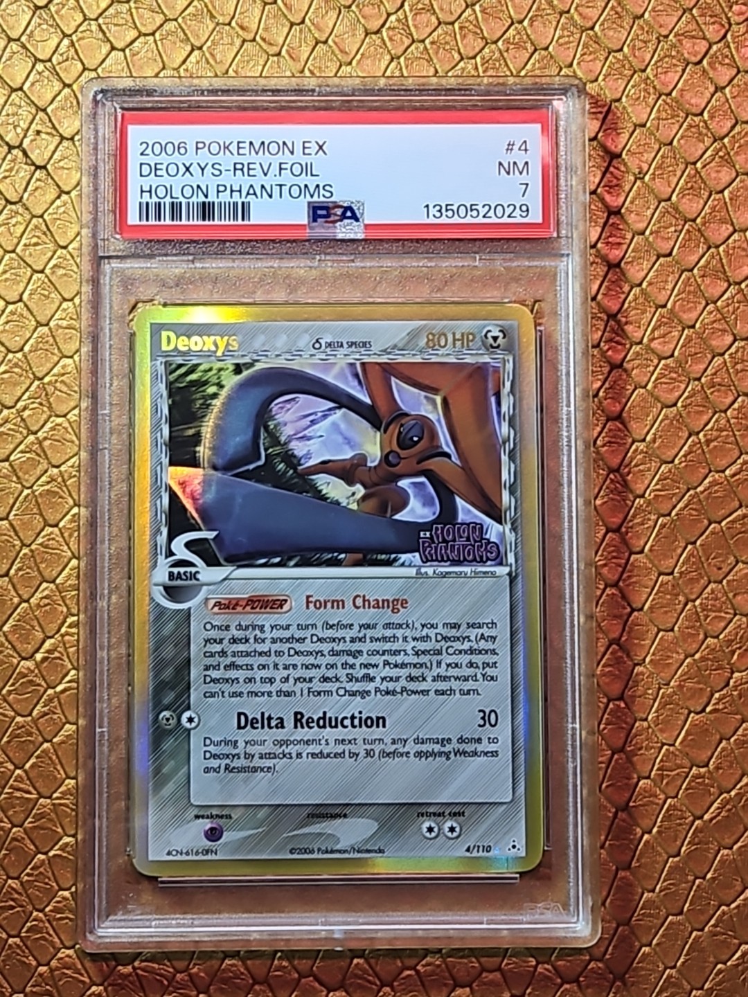 Deoxys 4/110 Holo Rare Reverse Holo - Holon Phantoms Delta Species PSA 7