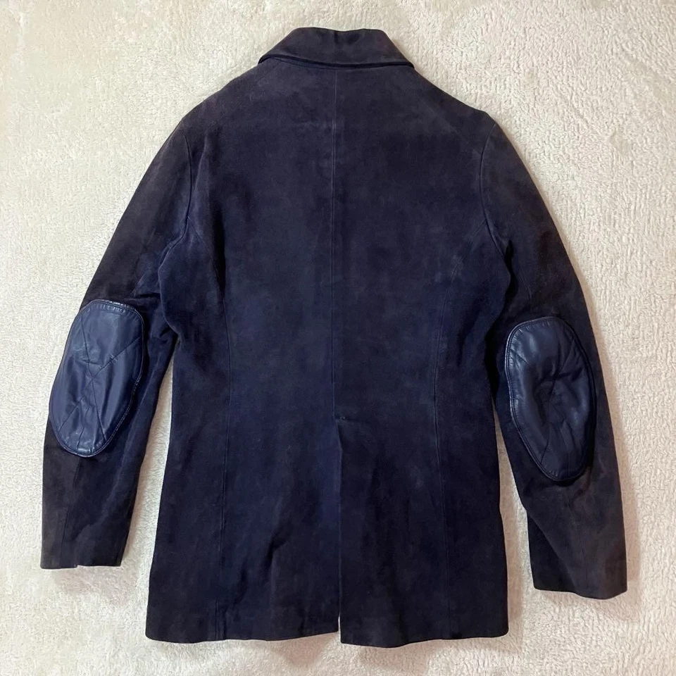 Beauty:Beast Japan 1990s Archive Blue Suede Leather Coat Size S/M Made In Japan - Image 2 of 4